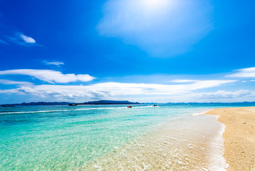 Sea, beach, landscape. Okinawa, Japan, Asia.