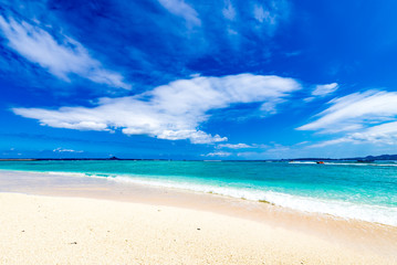 Sea, beach, landscape. Okinawa, Japan, Asia.