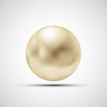 Pearl isolated on a white background.