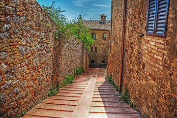 typical corner of San Gimignano