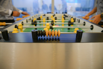 Table football - focus to score mark