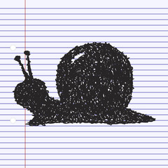 Simple doodle of a snail