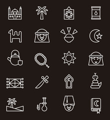 ARABIC outline icons