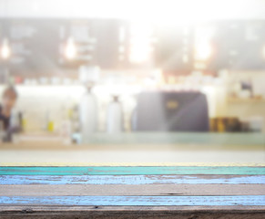Table Top And Blur Interior of Background