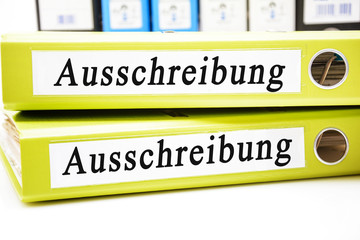 Ausschreibung Auftragsbuch