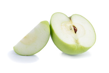 Green apple, isolated on white background