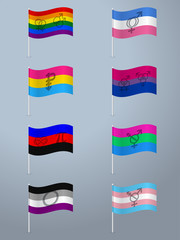 Sexual orientation waving flag set