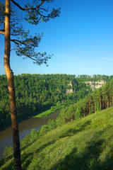 Obraz premium Hay River. Russia, South Ural.