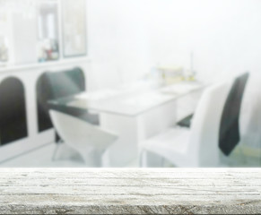 Table Top And Blur Interior Background