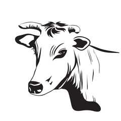 Cow drawing ornament decoration