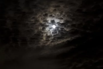 Foto auf Acrylglas Strahlender Mond in den Wolken © lucia_lucci