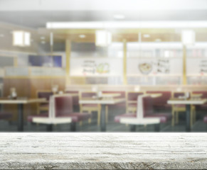 Table Top And Blur Interior Background