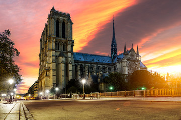 Notre Dame de Paris sunrise