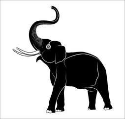 Naklejka premium Vector image of an elephant