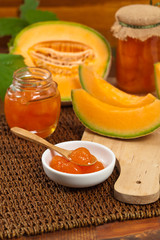 Exotic Melon Compote or Jam. Selective focus.