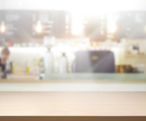 Table Top And Blur Interior of Background