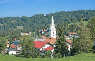 die Exklave Jungholz in Tirol,beliebter Touristenort in Österreich nahe Reutte