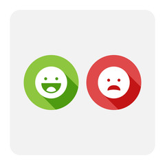 Smile flat icons. Vector illustration.
