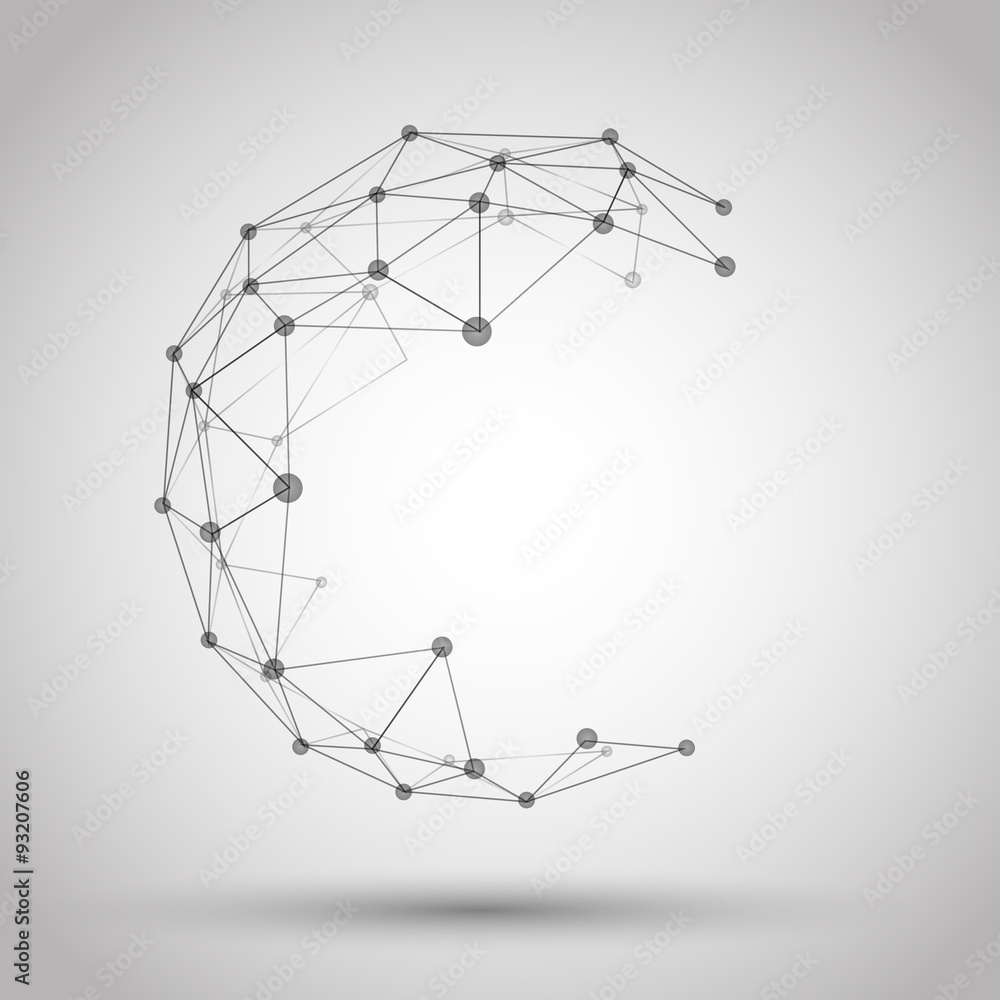 Poster 3d geometric vector background for business or science presentation.