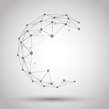 3d geometric vector background for business or science presentation.