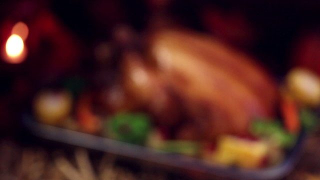 Roasted Thanksgiving Turkey with Side Dishes 