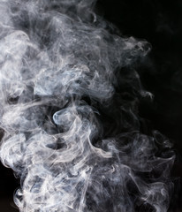 smoke on black background