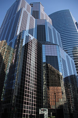 Fototapeta na wymiar Chicago, gratte-ciels du quartier des affaires, USA
