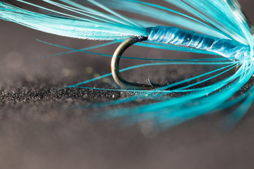 fly fishing. close-up