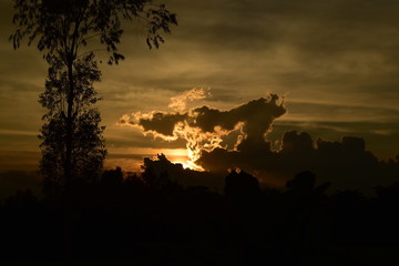 Beautiful Sunset Background Photograph