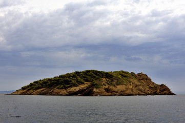 Fototapeta na wymiar Coastal landscape between Cassis and Marseille