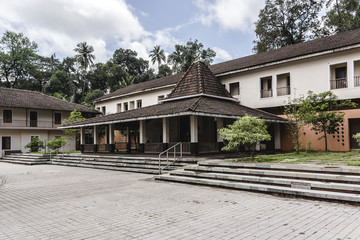 Fototapeta premium Shri Mangeshi temple (1890) in Priol, Ponda taluk, Goa, India.