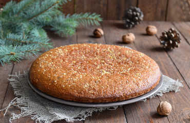 Honey and walnut pie