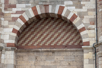 Details of brickwork, Saint Peter Dom, Trier Germany