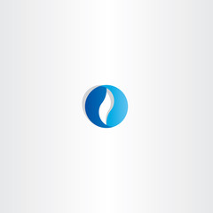 abstract blue circle business logo sign