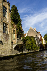 Palazzi sul canale di Bruges ,Belgio