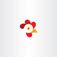 chicken or rooster head logo vector