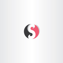 circle letter s red black logo symbol element