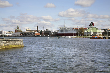 Fototapeta na wymiar Port in Helsinki. Finland