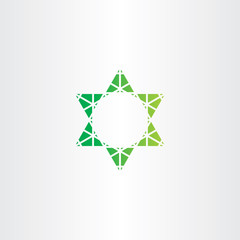 eco green star vector icon sign