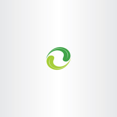 ecology leaf circle green logo icon vector