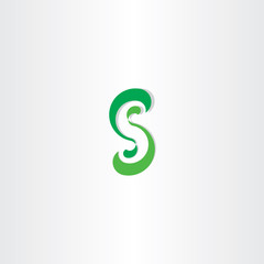 green ecology letter s logotype sign