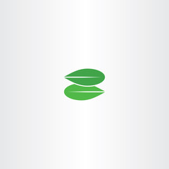 green leaf letter z eco logo bio icon