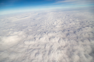 clouds. view from the airplane