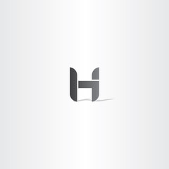 letter h black logotype vector icon element