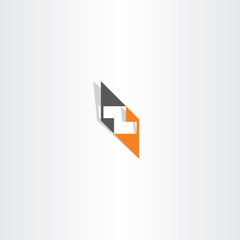 orange black letter z logo vector element