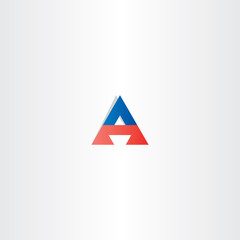 red blue letter a triangle logotype symbol