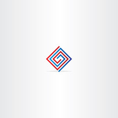 technology spiral square logo abstract icon