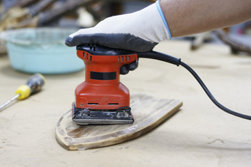 Red Electric Sander