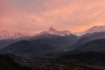 Sunrise on himalayan range