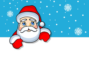  Дед Мороз с пустым бланком для текста. - 93216426